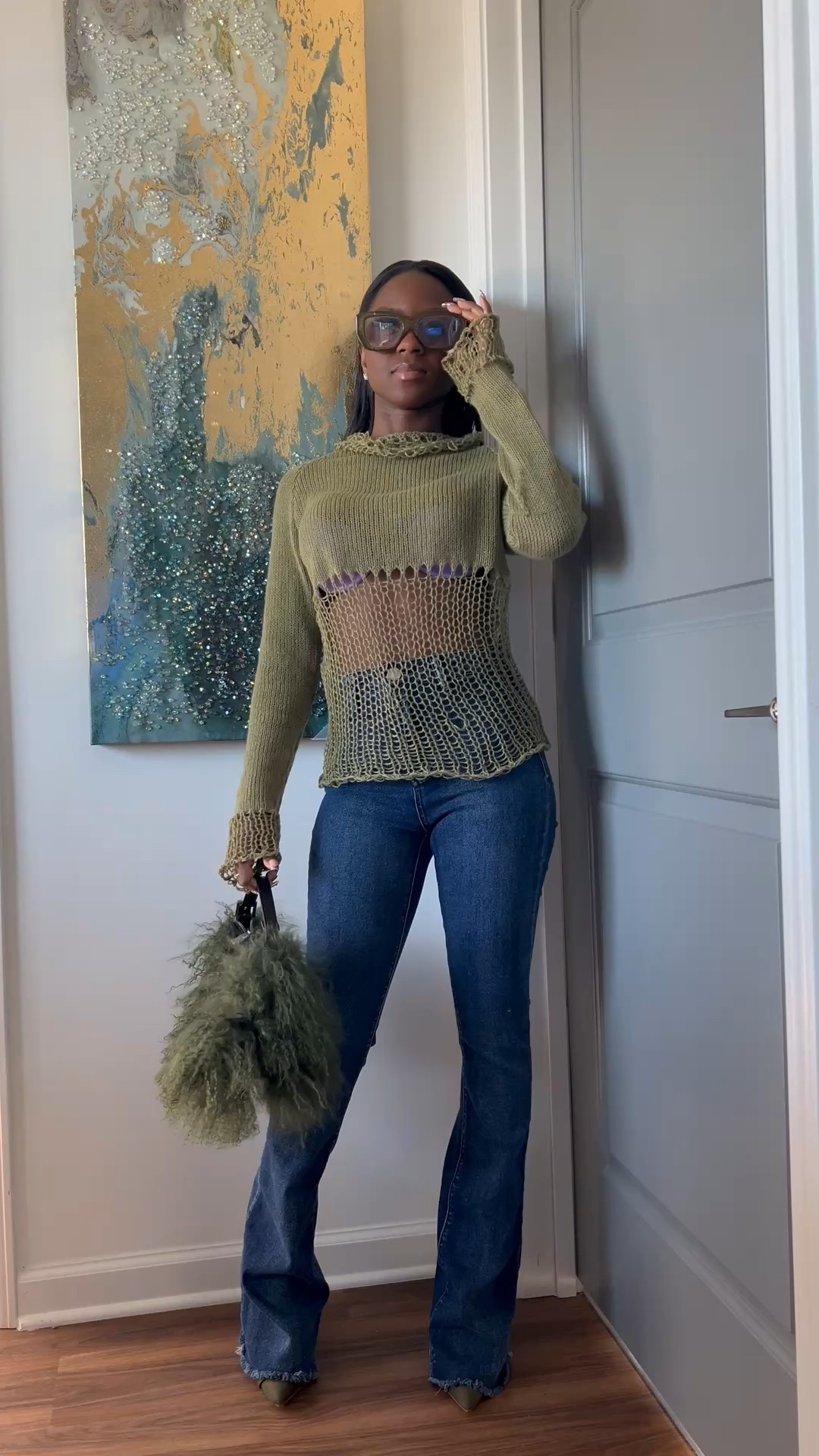 Fall outfit ideas. Shein knit sweater jeans prettylittlething boots and Brandon Blackwood bag. Glasses are from Amazon. 

#LTKootd #LTKSeasonal #LTKgrwm