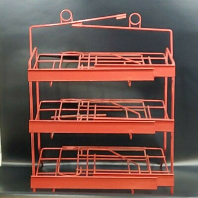 VINTAGE Red Expandable candy display rack countertop metal grocery diner | eBay US