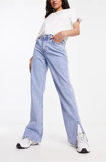'90s Split Hem Straight Leg Jeans | Nordstrom