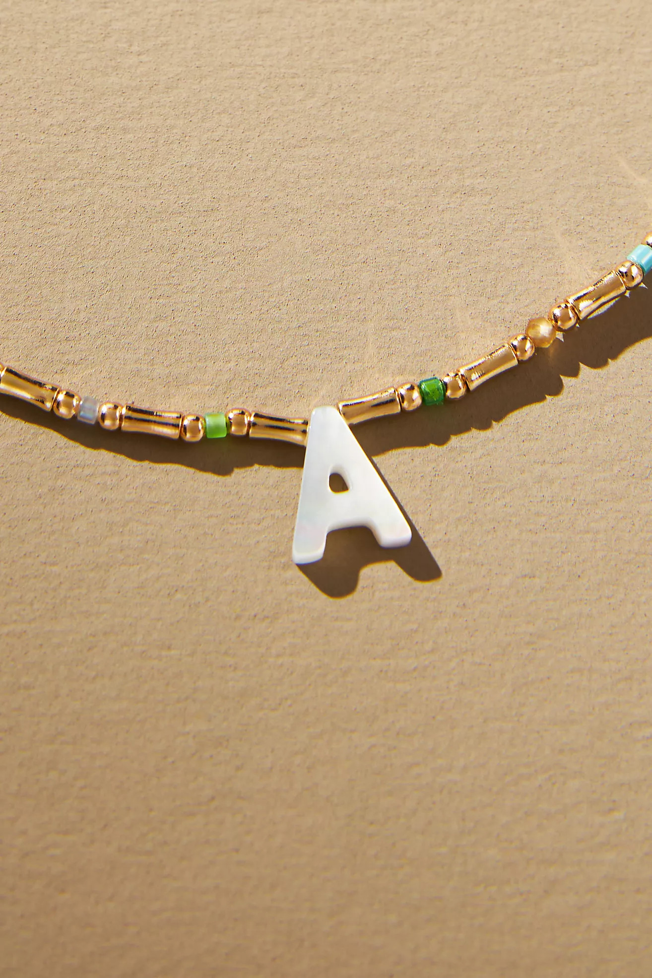 Monogram Beaded Necklace | Anthropologie (US)