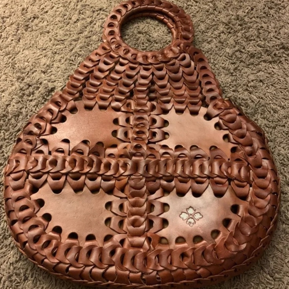 Patricia Nash Tan Leather Woven Bag | Poshmark