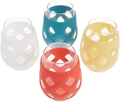 Ello Cru Stemless Wine Glass Set with Silicone Sleeves | Amazon (US)