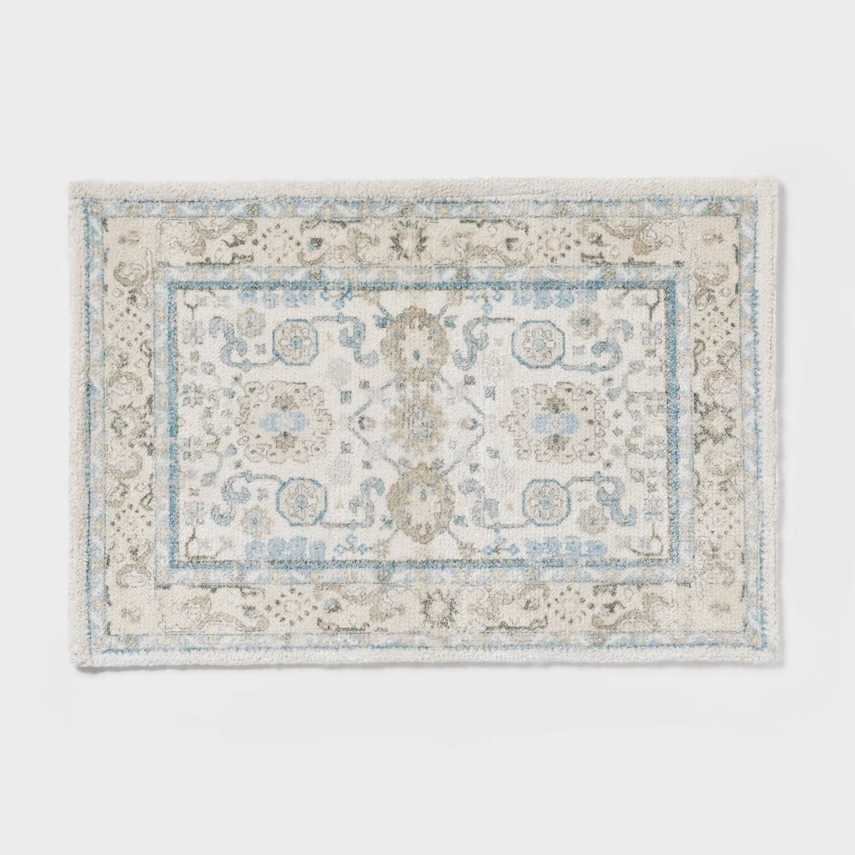 24"x36" Oversized Medallion Bath Rug Cream - Threshold™ | Target