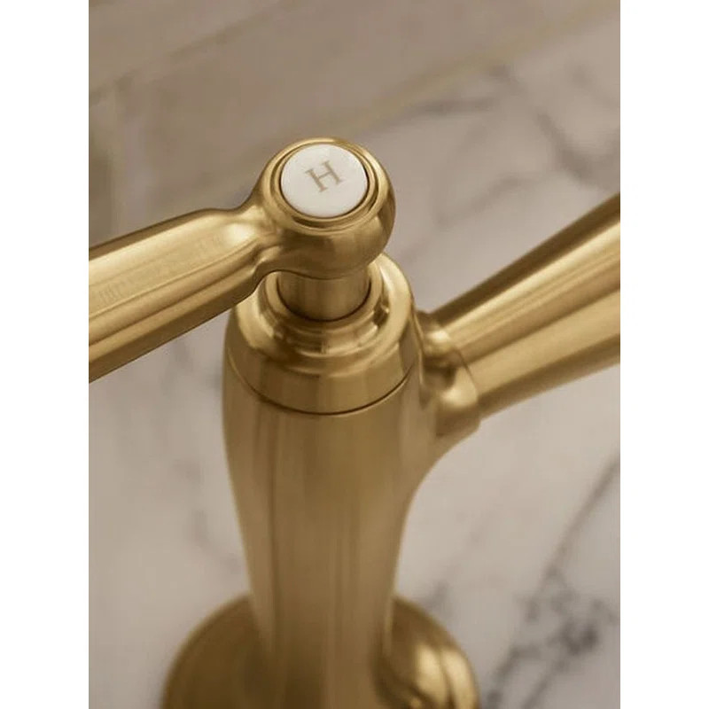Edalyn By Studio Mcgee Two-Hole Bridge Kitchen Sink Faucet With Side Sprayer | Wayfair North America