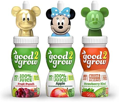 good2grow Mickey & Minnie 3 Flavor Fruit Juice Variety Packs (Apple, Fruit Punch, Strawberry Kiwi... | Amazon (US)