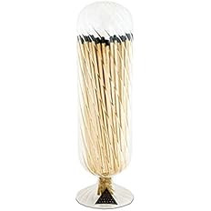 Skeem Design Helix Fireplace Glass Match Cloche with Striker - Black Tipped Matches - 120 Large M... | Amazon (US)