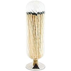 Skeem Design Helix Fireplace Glass Match Cloche with Striker - Black Tipped Matches - 120 Large M... | Amazon (US)