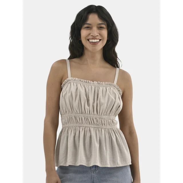 Time and Tru Women's Smocked Tank Top, Sizes XS-XXXL | Walmart (US)