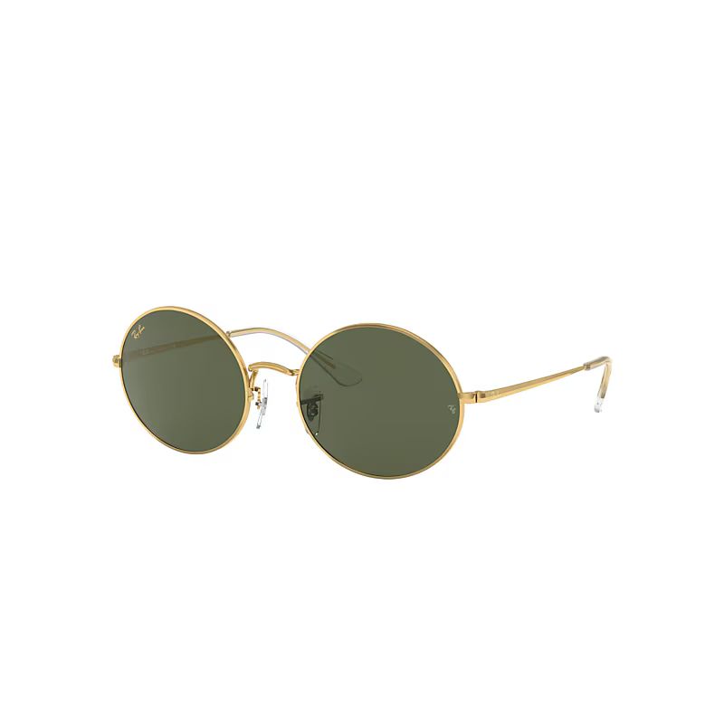 Ray-Ban Oval 1970 Sunglasses Gold Frame Green Lenses 54-19 | Ray-Ban (US)