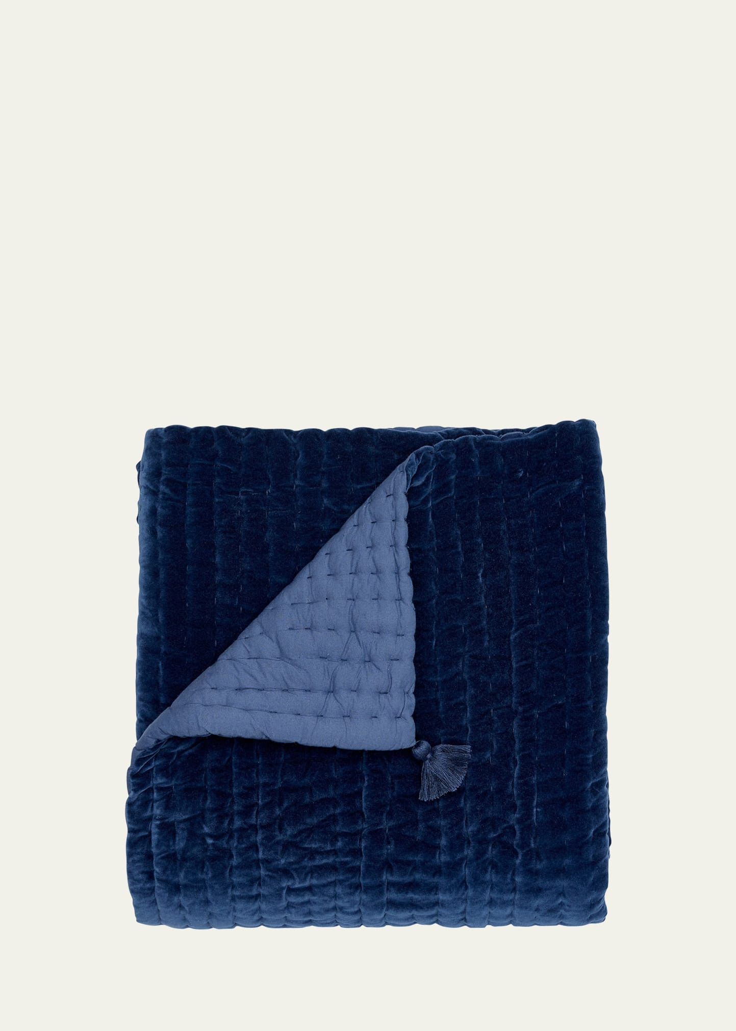 John Robshaw Quilted Velvet Throw Blanket, 50" | Bergdorf Goodman