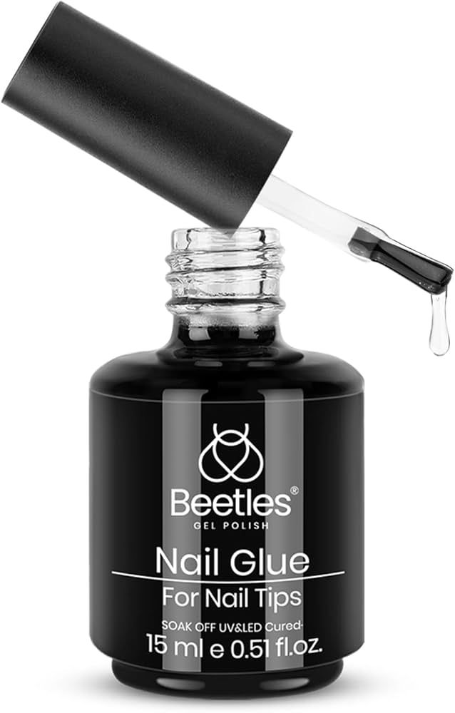 beetles Gel Polish 9 In 1 Nail Glue with New Hypoallergenic Formula, 0.5 Fl Oz Super Strong Brush... | Amazon (US)