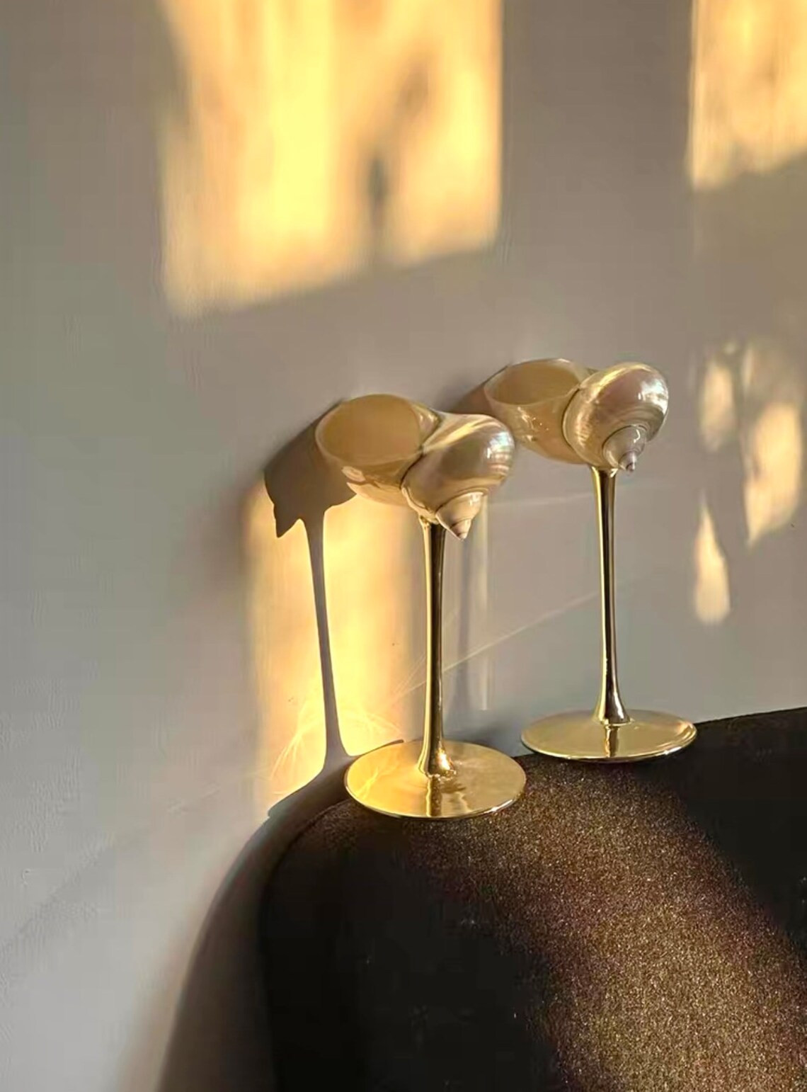 Set of 5 Seashell Glass Wedding Gift Cup Cocktail Scallop Martini Mug Drinkware Conch Goblet Coup... | Etsy (US)