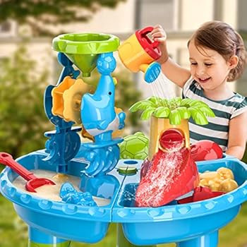 ConeWhale Sand Water Table for Toddlers, 3 in 1 Outdoor Sand and Water Play Table for Kids Boys G... | Amazon (US)