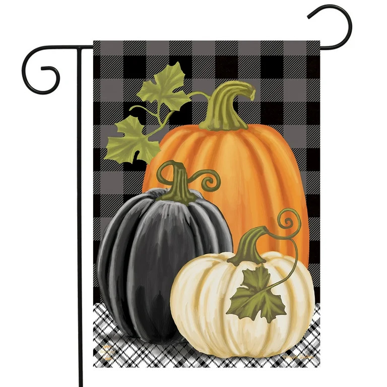 Briarwood Lane Checkered Pumpkins Autumn Garden Flag | Walmart (US)