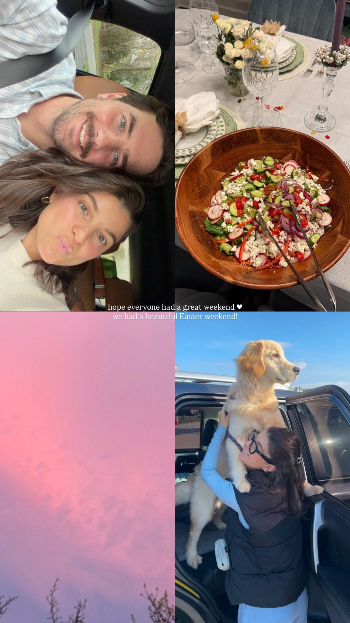 [4/7/26] some moments from our Easter weekend 💓 linking what I can! Easter outfit: @everlane sweater, @abercrombie trouser jeans + dolce vita heels 

#LTKfoodie #LTKSeasonal #LTKBump