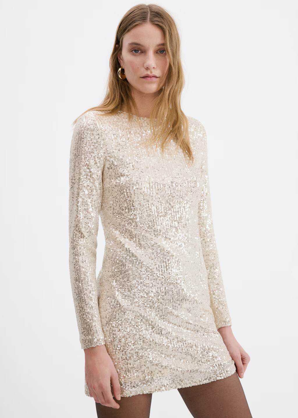 Short dress with sequins | MANGO (UK)