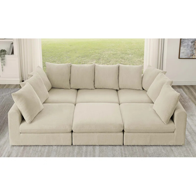 Belandina 6 - Piece Upholstered Sectional | Wayfair North America