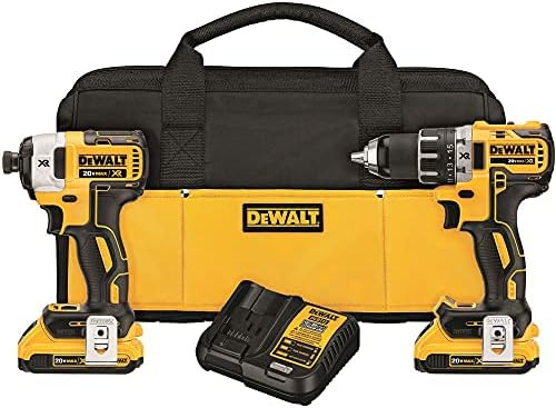 DEWALT 20V Max XR Cordless Drill Combo Kit, Brushless, 2-Tool (DCK283D2) | Amazon (US)