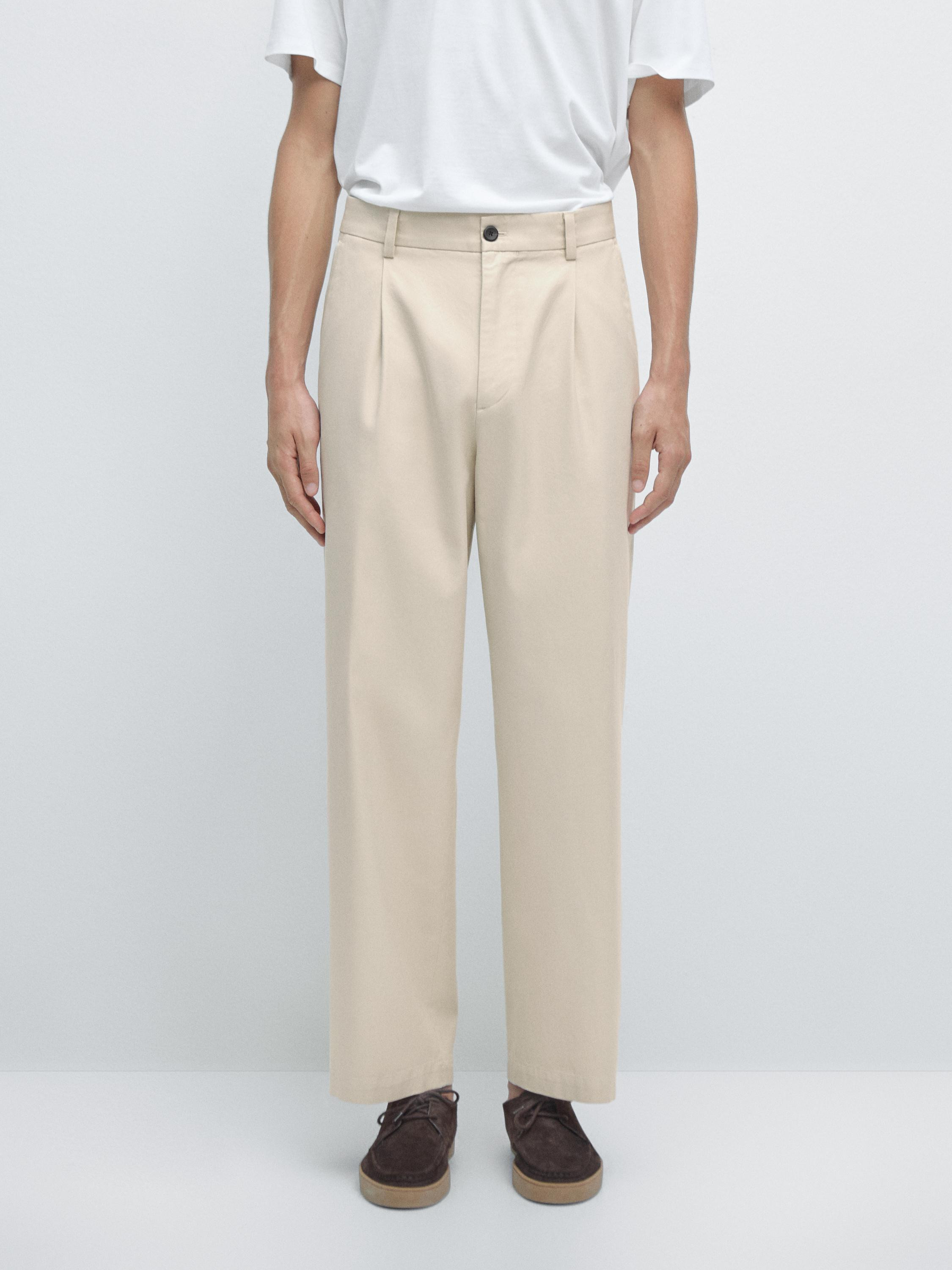 Relaxed-Fit-Hose aus 100 % Baumwolle | Massimo Dutti DE