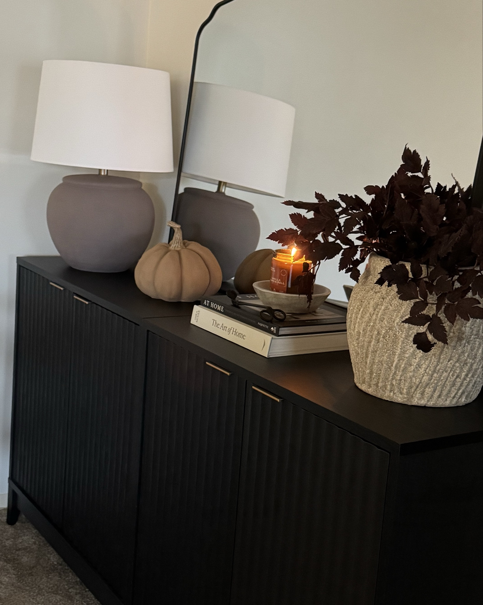 Dining room hutch, dining room styling, mopio,  black sideboard, black buffet table, concrete vase, beige vase, coffee table books, plum stems, Afloral 



#LTKSaleAlert #LTKHome #LTKSeasonal