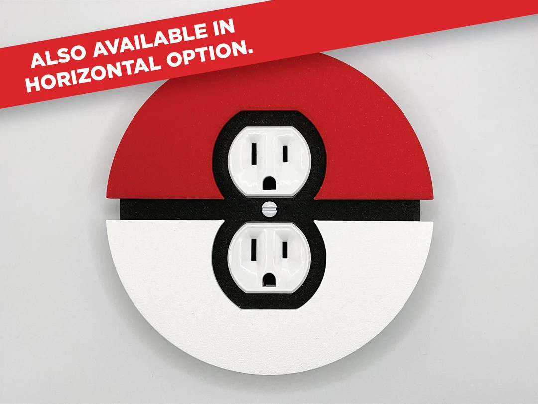 Pokeball Outlet Cover: Gamer Room Decor | Etsy (Global)
