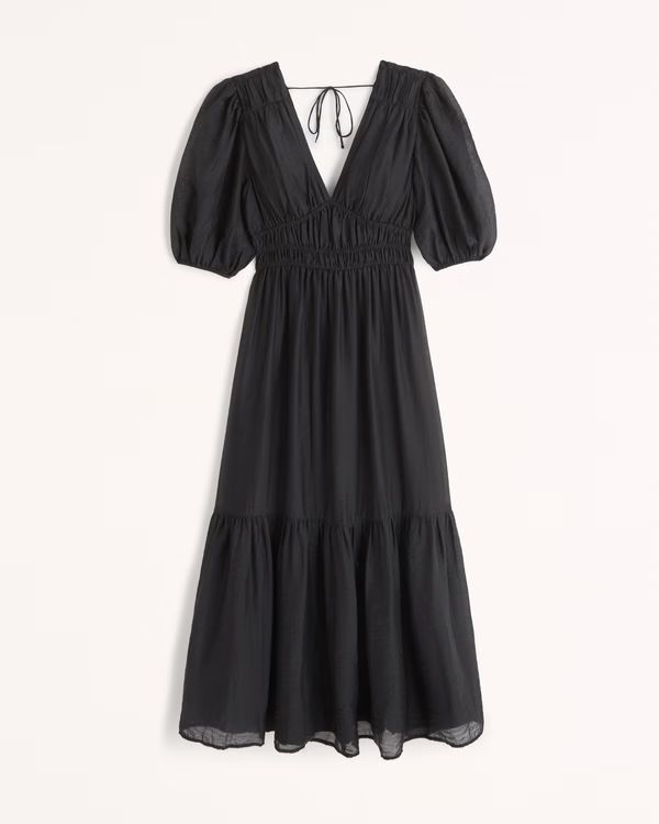 Floaty Puff Sleeve Maxi Dress | Abercrombie & Fitch (US)