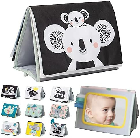 Taf Toys Koala Infant Tummy-time High Contrast Soft Crinkle Activity Book with Huge Baby Safe Mir... | Amazon (US)