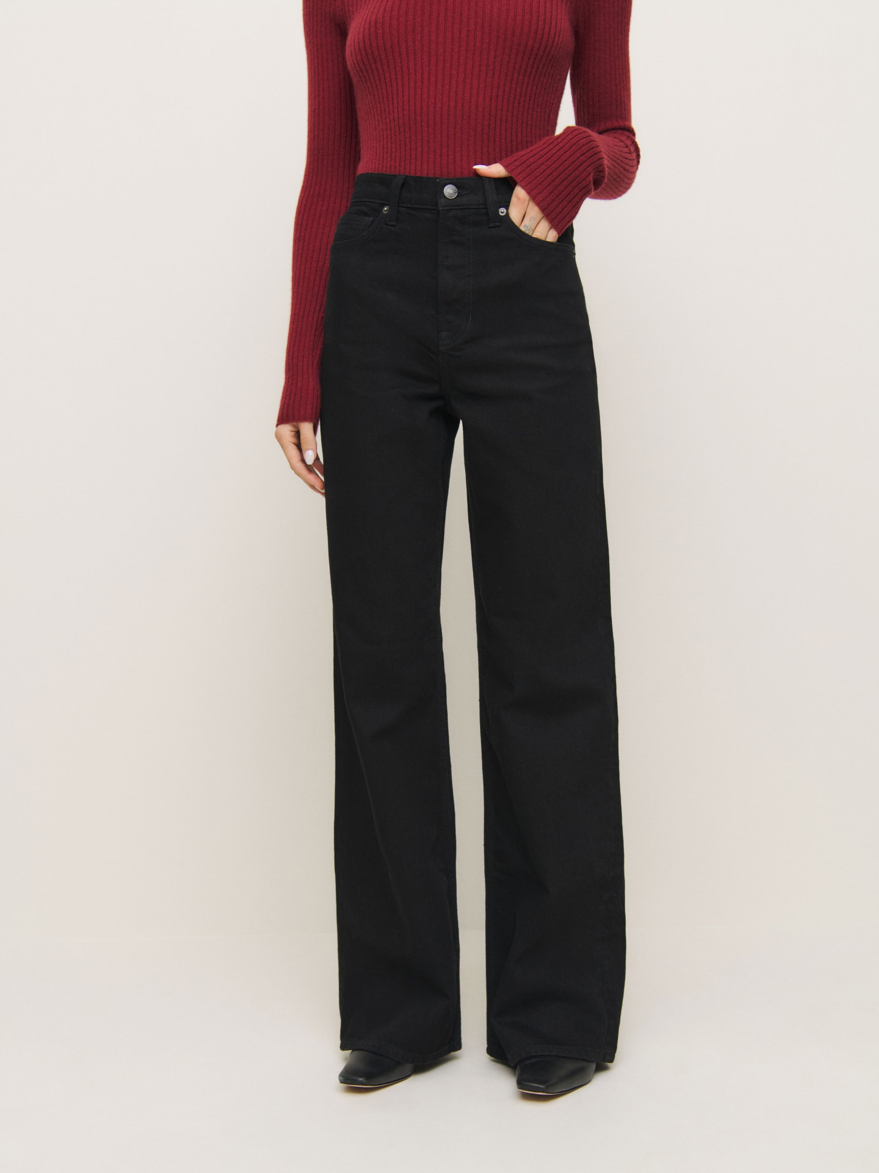 Cary Stretch High Rise Slouchy Wide Leg Jeans | Reformation (Global)