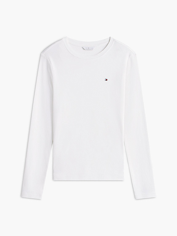 Slim Fit Langarmshirt mit Rundhalsausschnitt | Tommy Hilfiger (DE)