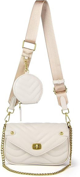 Small Crossbody Purses for Women Pu Leather Chain Quilted Handbag Designer Shoulder Bags Coin Cel... | Amazon (US)