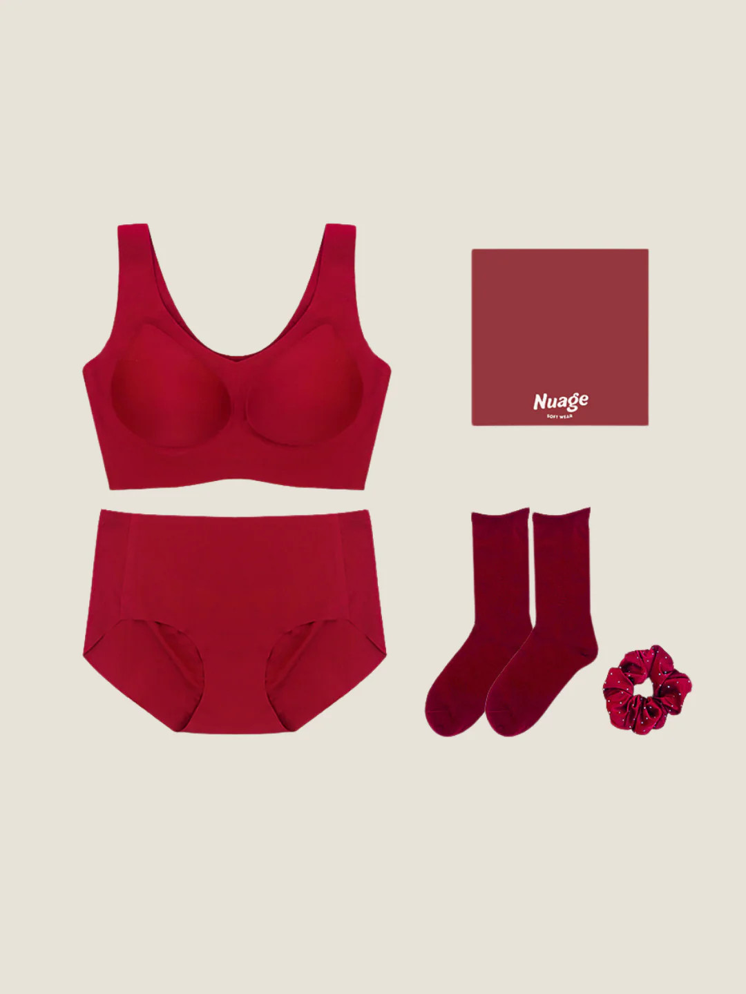 Everyday Comfort Holiday Bra Set - Festive Gift for Cozy Season | Nuage