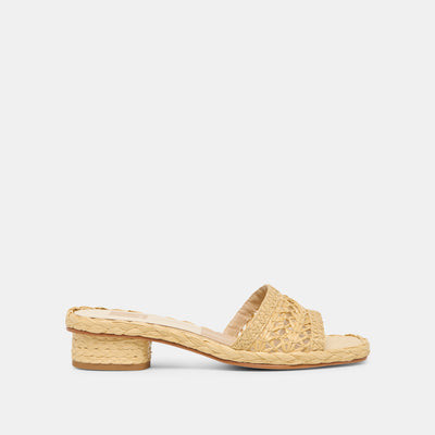 Dixi Sandals in Light Natural Cross Hatch Raffia Size 10 By Dolce Vita | DolceVita.com