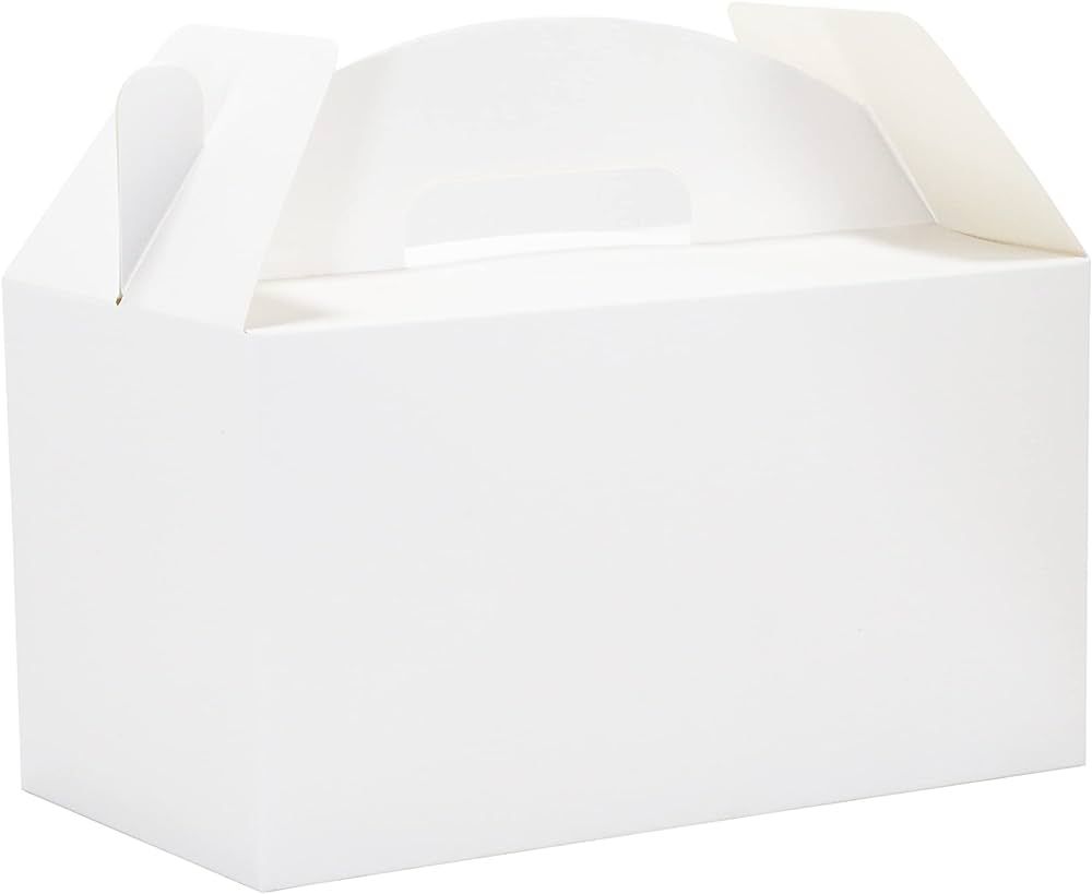HUAPRINT White Treat Boxes Large Bulk,Gable Boxes 30 Pack 9.45x5x5Inches,Party Favor Boxes Goodie... | Amazon (US)