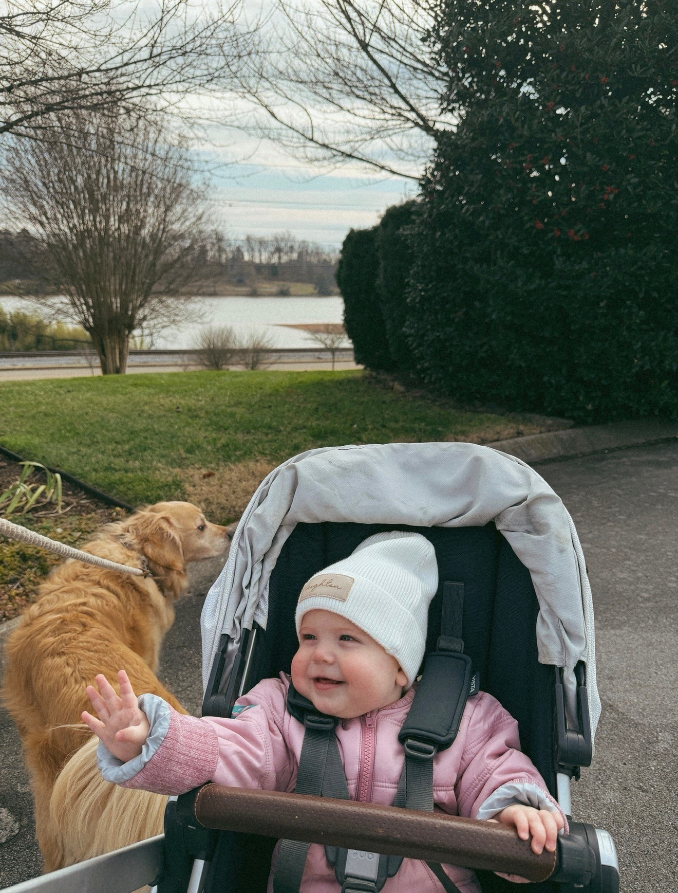 Out on a stroll with my girl! I’ve linked her jacket and the stroller 🩷🔗 

#LTKFindsUnder100 #LTKBaby #LTKKids
