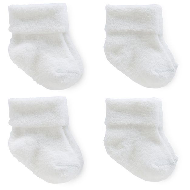 Baby 4pk Chenille Socks - Just One You® made by carter's White 3-12M | Target
