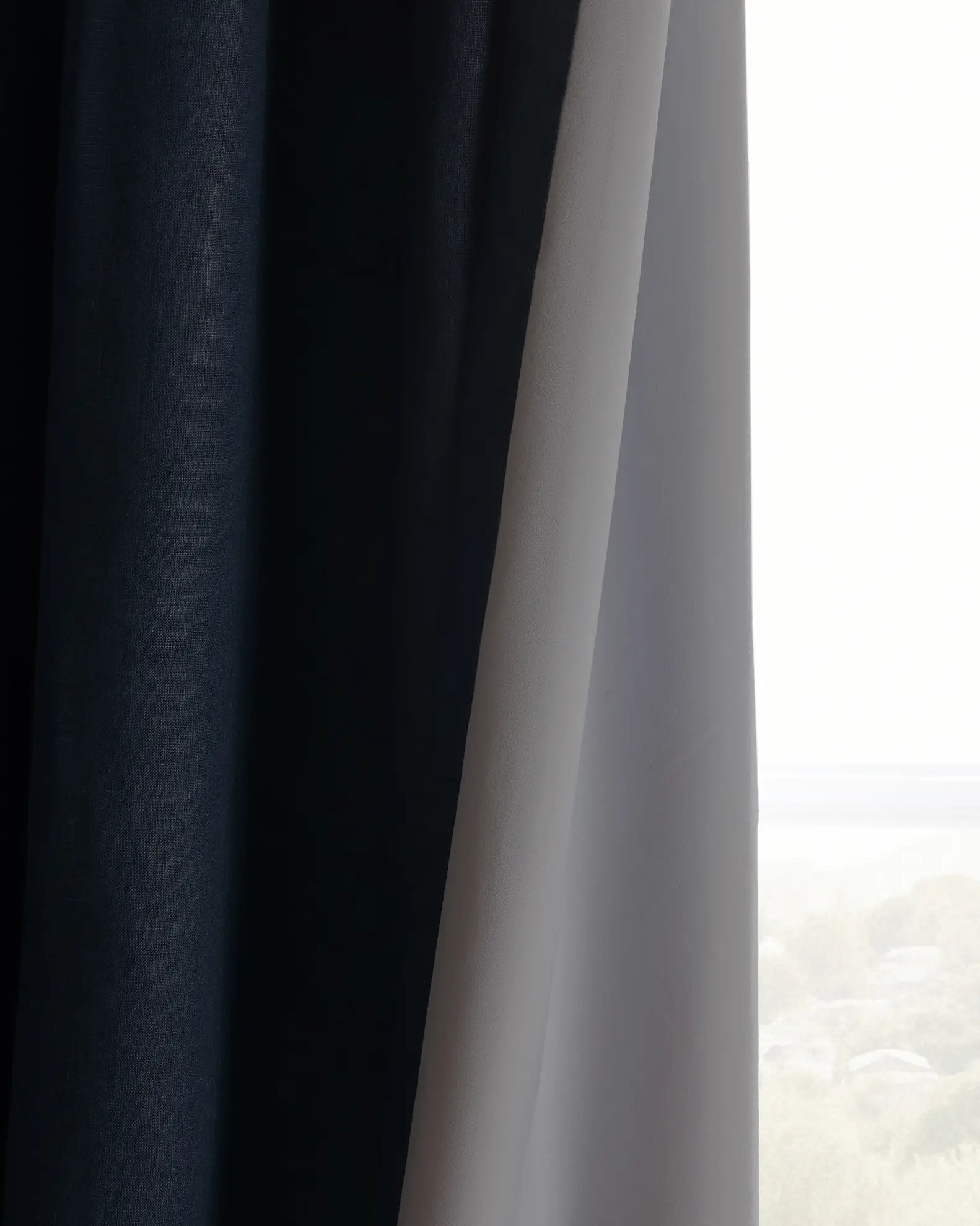 European Linen True Blackout Curtain in Navy | Quince