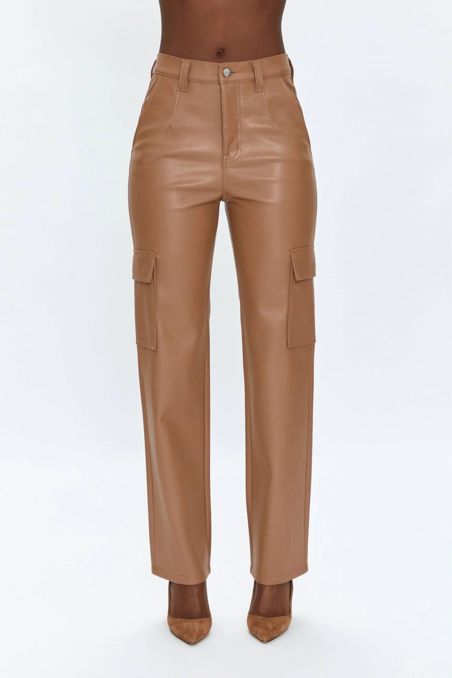 Cassie Utility Straight Pants In Almond | Shop Simon