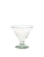 Etched Stemless Martini Glass - Clear | The Little Market