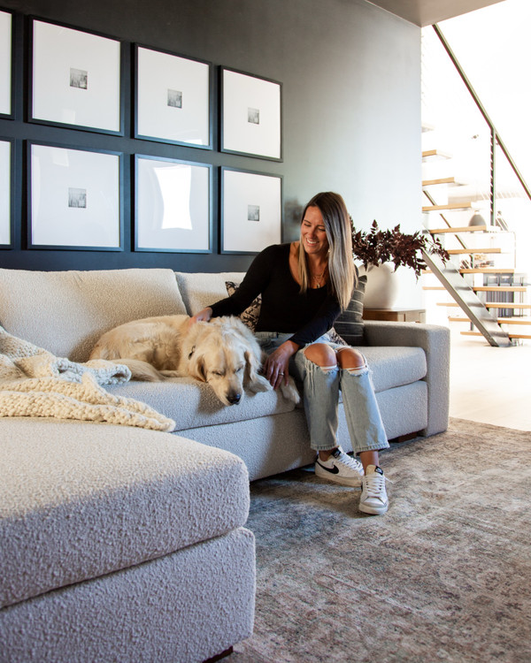 Our cozy living room is where we spend so much time as a family, and this boucle…
