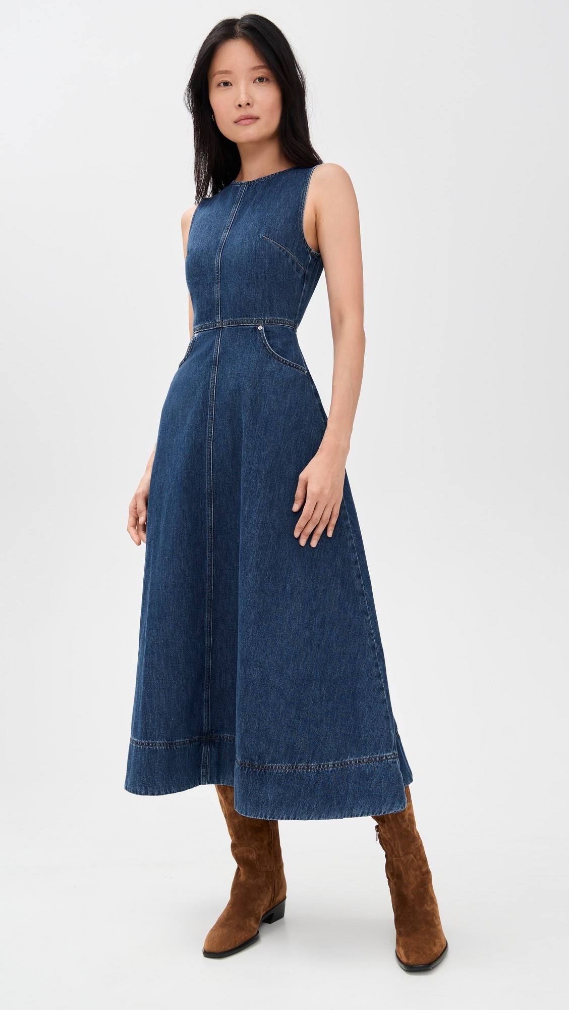 Waterlily Denim Midi Dress | Shopbop
