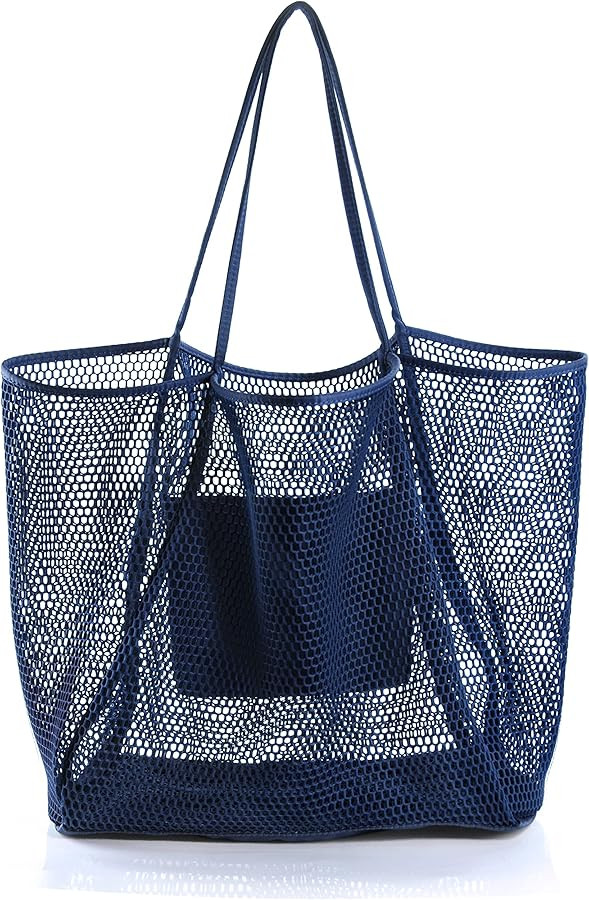 HOXIS Mesh Beach Tote Womens Shoulder Handbag | Amazon (US)