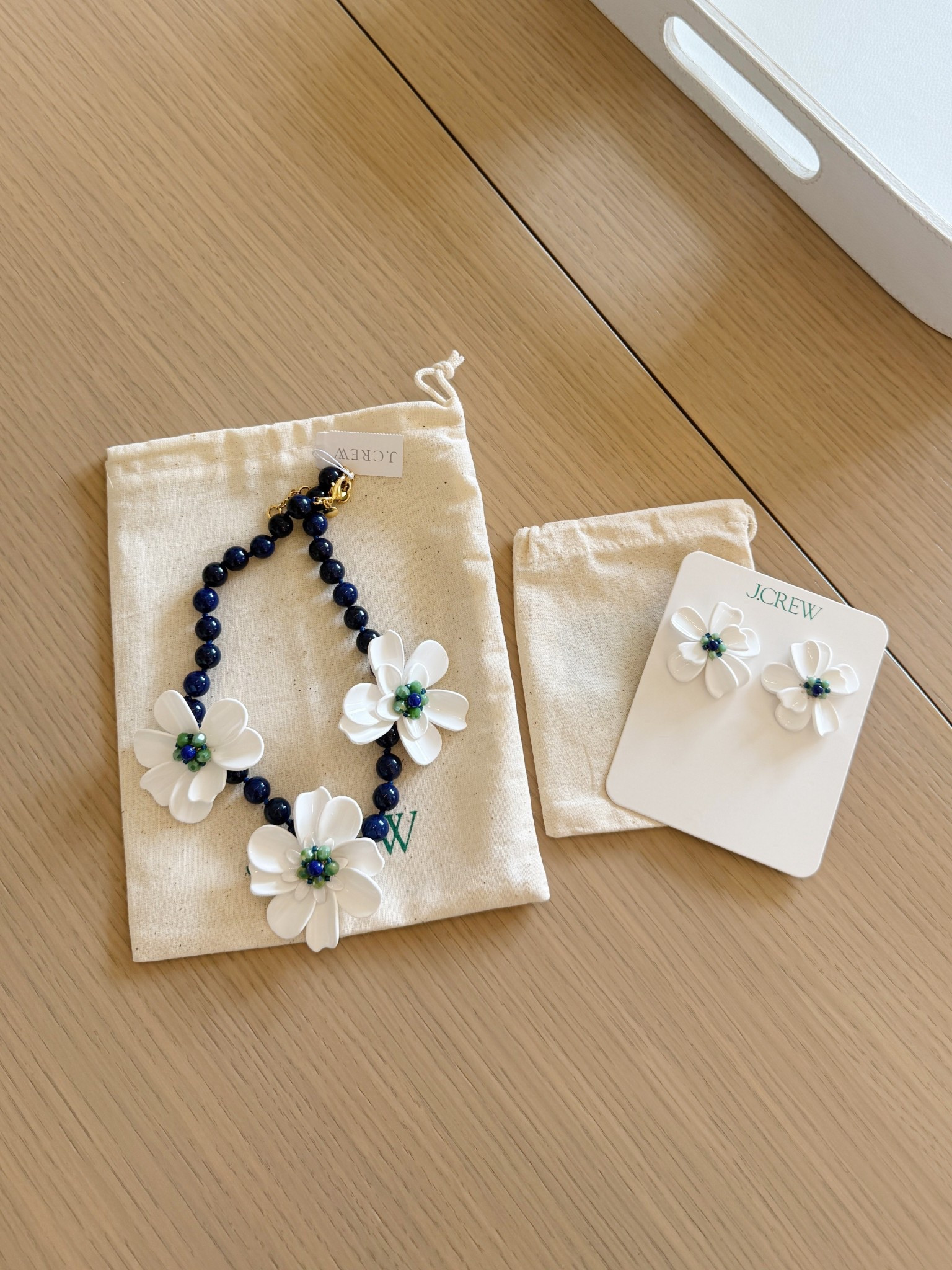 New spring jewelry from J.Crew! Coordinating necklace and earrings! 