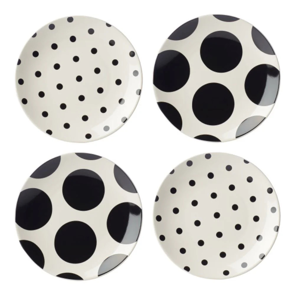 Kate Spade On The Dot Assorted Tidbit Plates, Set of 4 | Sabavi Home