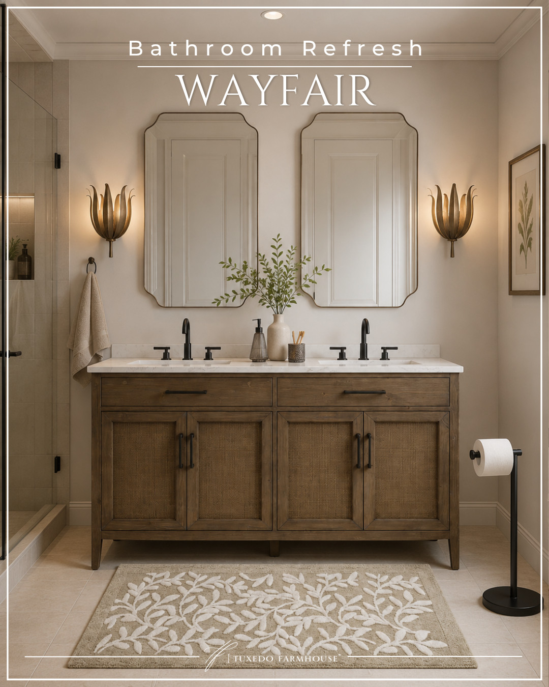 Bathroom refresh, but make it feel like a spa 🤍✨

This space proves you don’t need a full reno to get that elevated, designer look—just the right mix of warm textures and timeless details.It’s giving boutique hotel vibes… right at home 🛁🌿

Ready to upgrade your everyday routine? Everything is linked on LTK so you can shop the look and refresh your space with ease 🛍️ 

 #LTKSeasonal #LTKHome #LTKSaleAlert