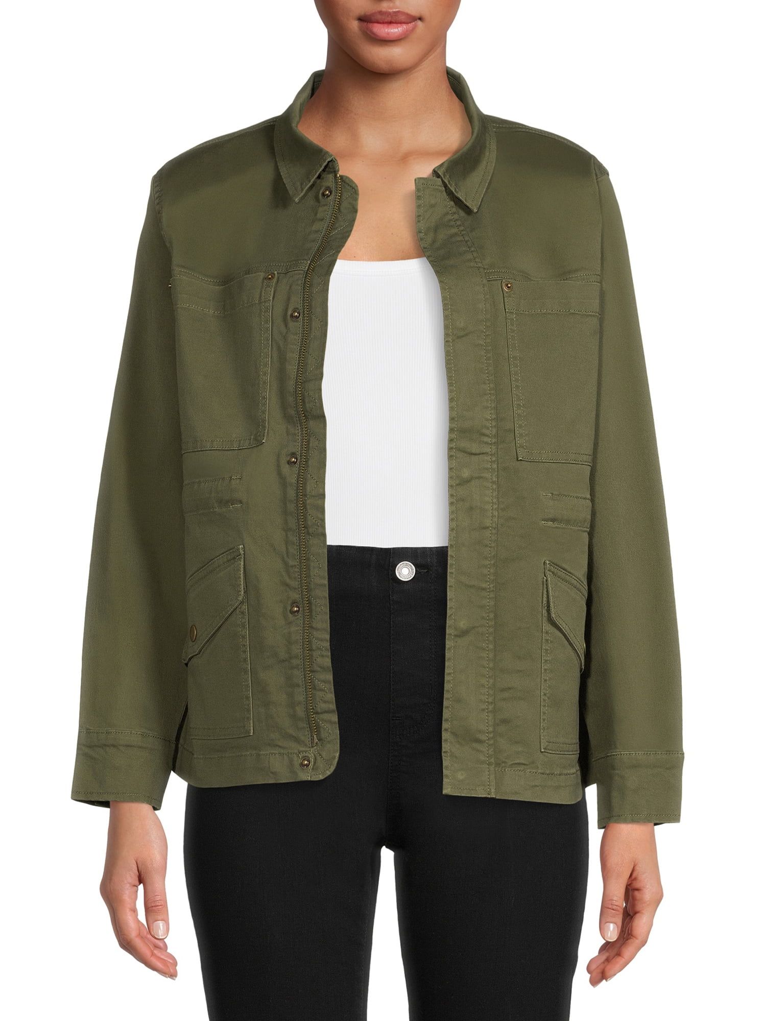 Time and Tru Women's Field Jacket - Walmart.com | Walmart (US)