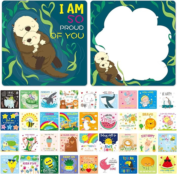 Cute Lunch Box Notes for Kids 108 Pack Funny Pun Daily Inspirational Motivational Encouragement T... | Amazon (US)