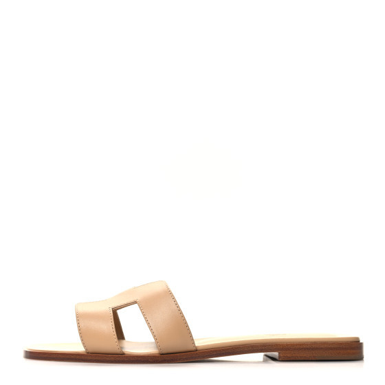 Calfskin Oran Sandals 39.5 Beige Albinos | FASHIONPHILE (US)