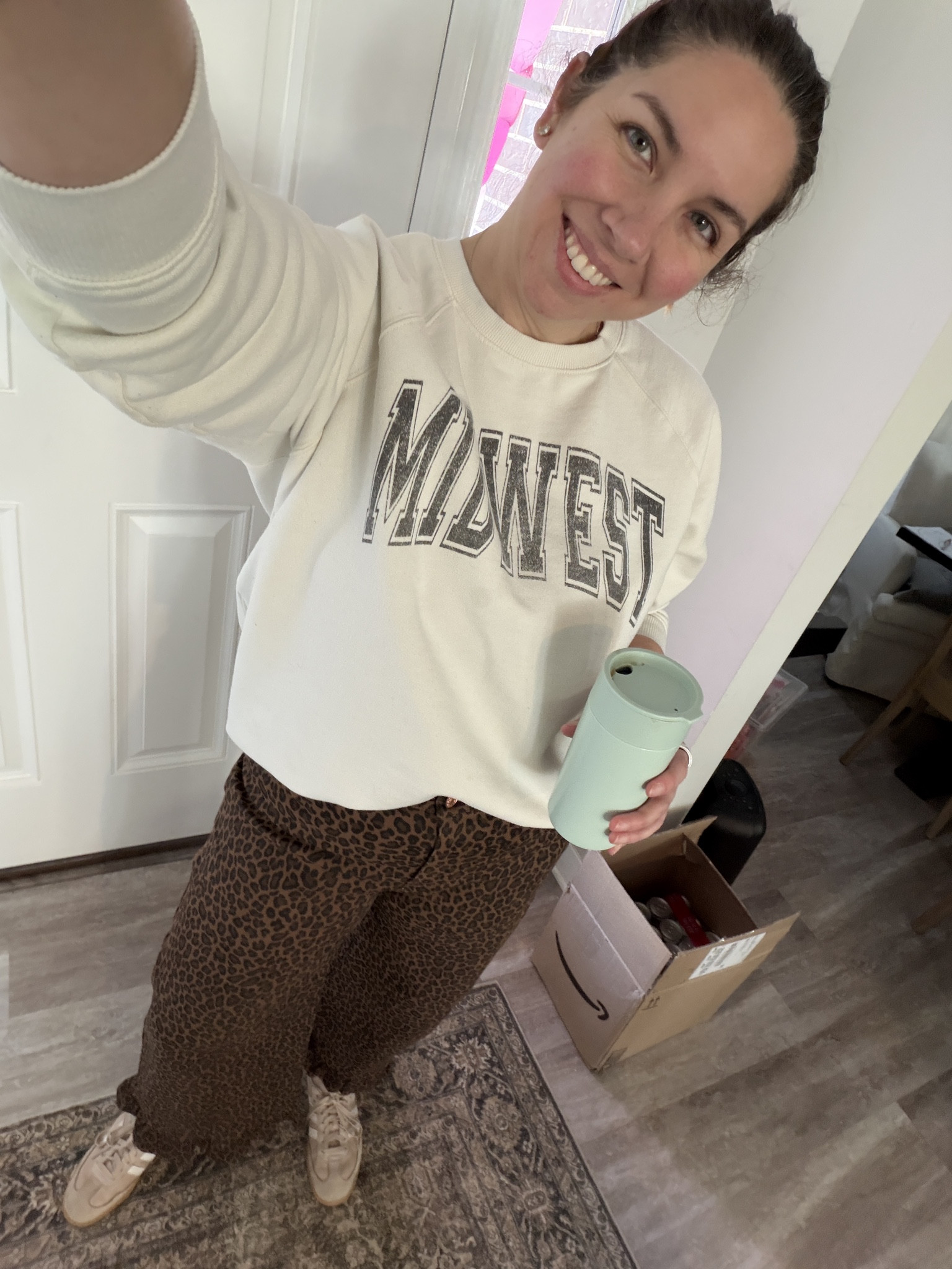 Days off! 
#comfy #cozy #leopardpants

#LTKOver40 #LTKdayinmylife #LTKMidsize
