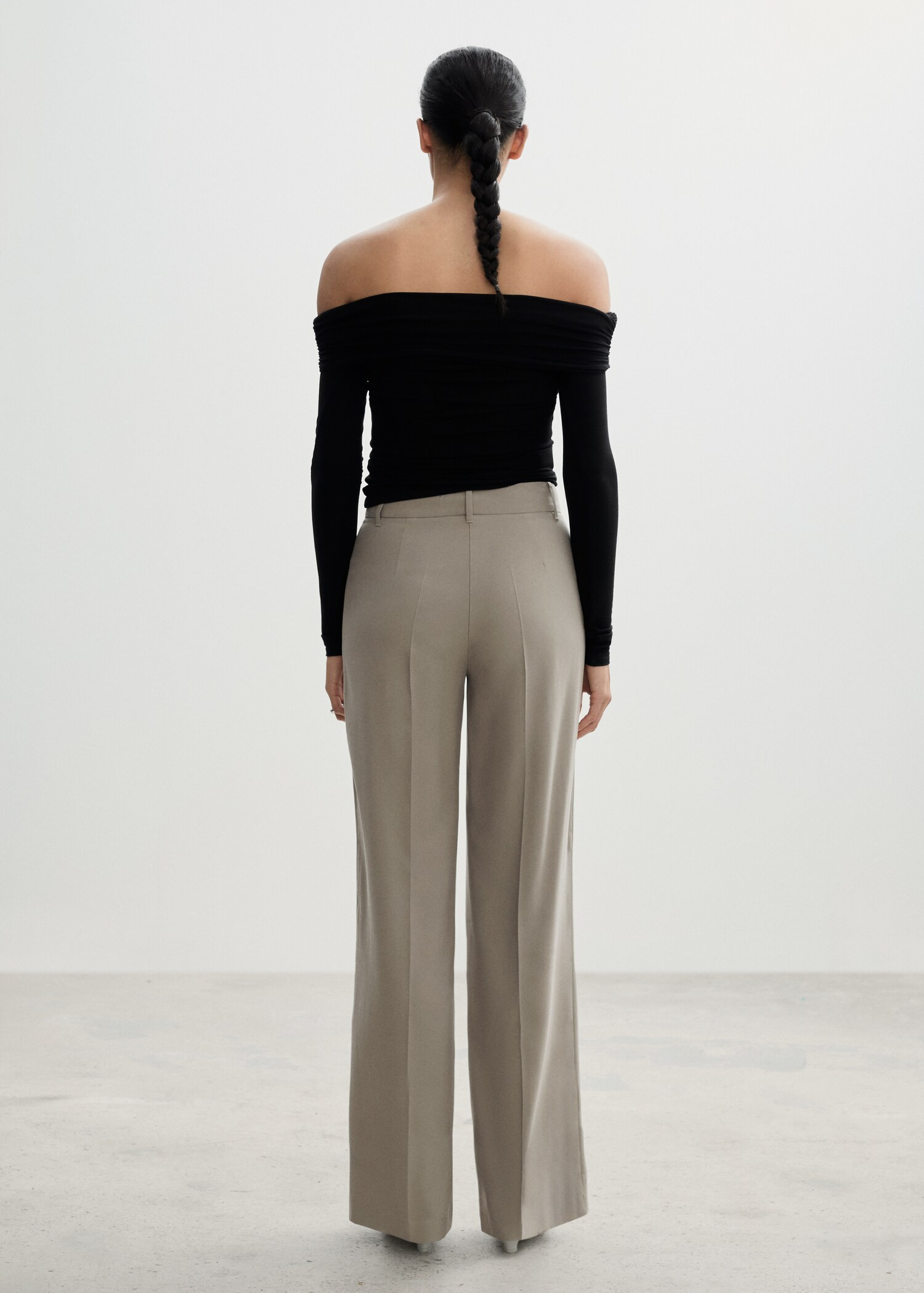 Wideleg pleated trousers | MANGO (UK)