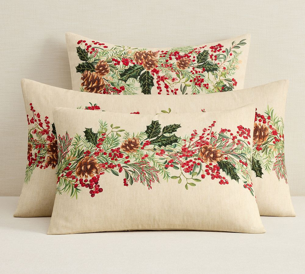 Holly Berry Wreath Sham | Pottery Barn (US)